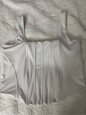 Express White Corset Tank Top